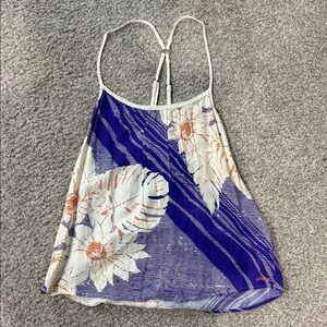 O'Neill Blue and White Floral Camisole